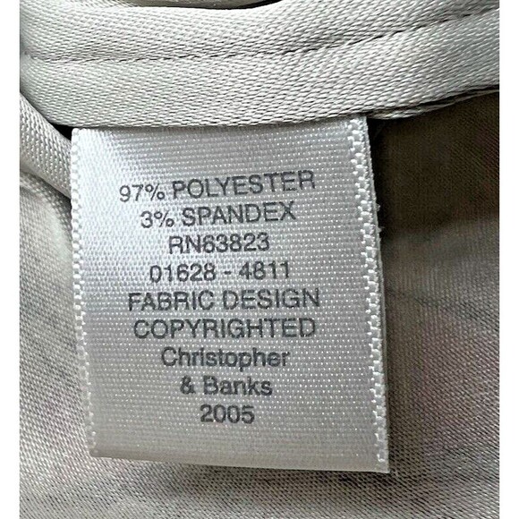 Christopher & Banks Blazer Womens Size Large Tan Multicolor Full‎ Button Stretch - Picture 9 of 11